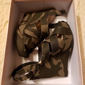 JustFab Camo Wedges